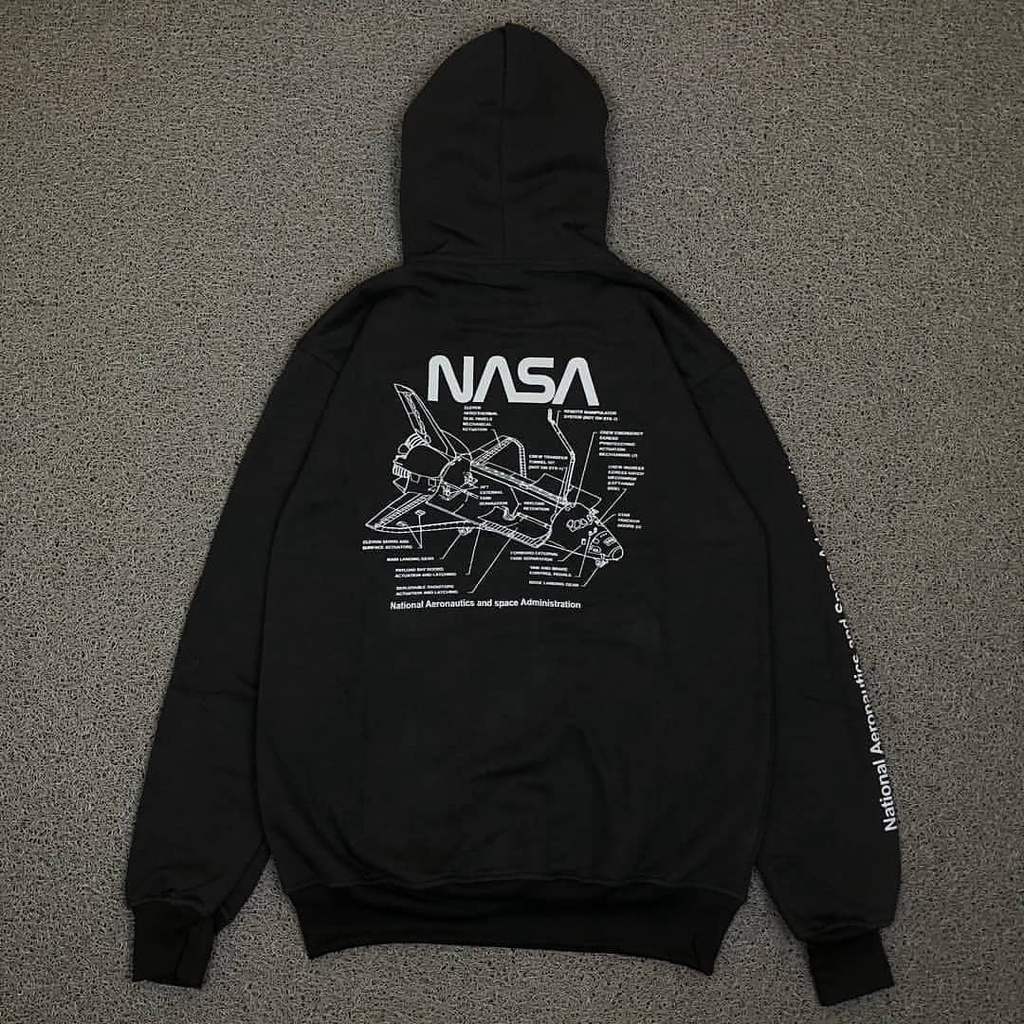 ASTROB.ID SWEATER HOODIE NASA H&amp;M /JAKET HOODIE NASA UNISEX/HOODIE SWEATER PUTIH/HOODIE JAKET WHITE/HOODIE NASA PREMIUM/JAKET SWEATER HOODIE MURAH PREMIUM NASA LIST H&amp;M FULL TAG HIGH QUALITY