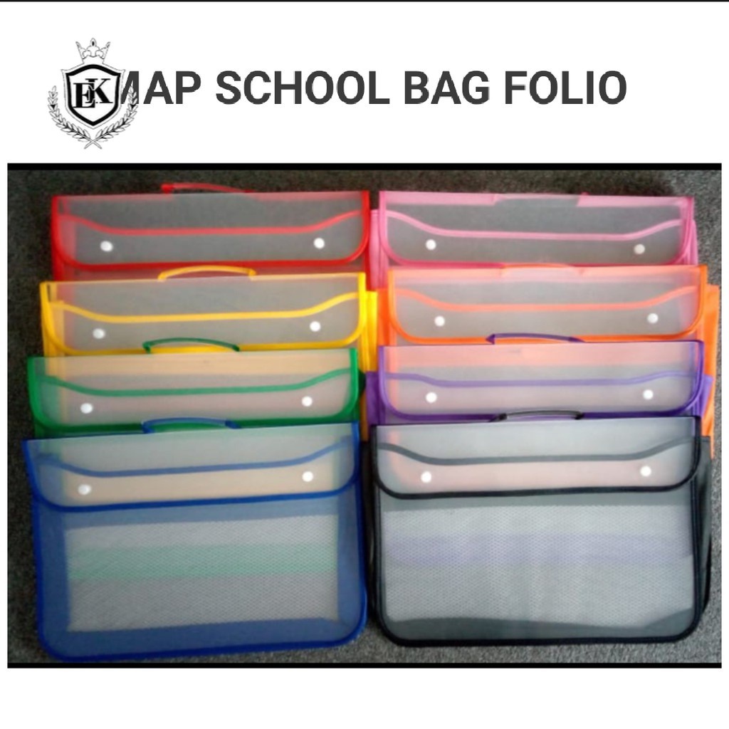 

Map Kancing Jala / Tas School Bag Folio / Brief Bag Mika Transparan (Ek_Official_store)