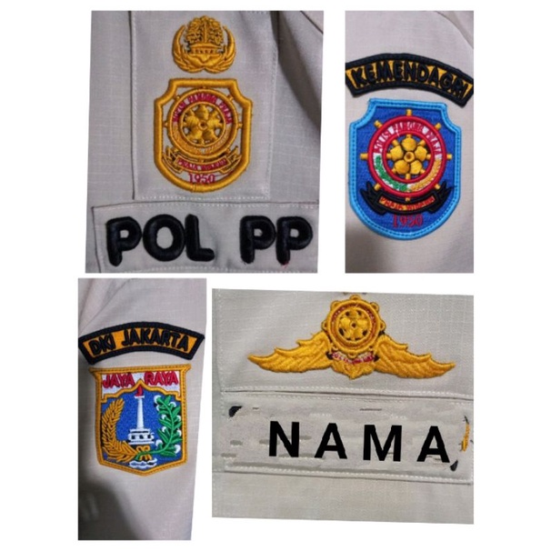 patch rubber badge Atribut pdl satpol pp polpp custom nama sesuai pesanan