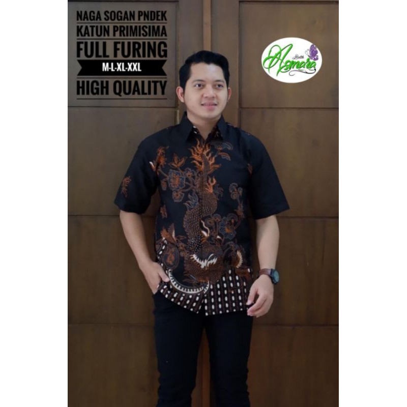 BAJU BATIK NAGA hitam