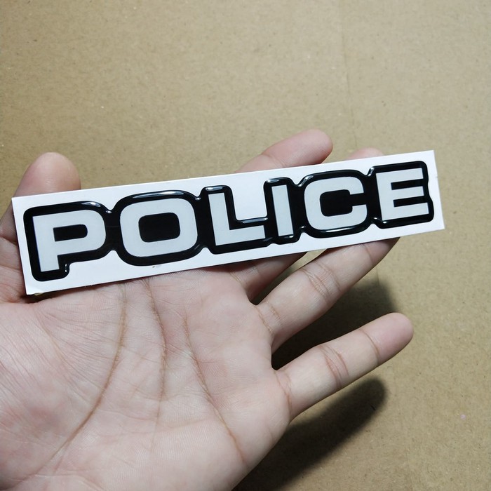 

stiker police putih