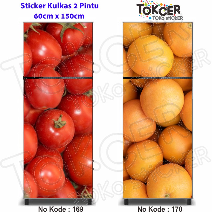 Stiker Kulkas 2 Pintu Buah