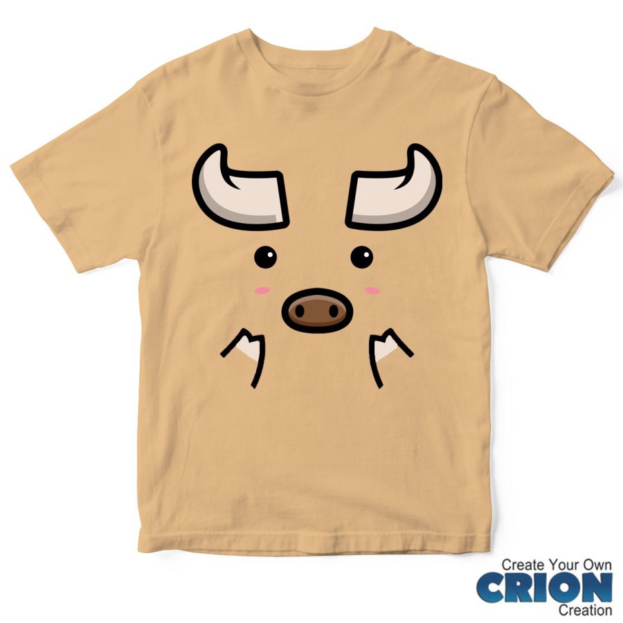 kaos imlek tahun kerbau 2021 year of ox - Cute Ox Face by Crion