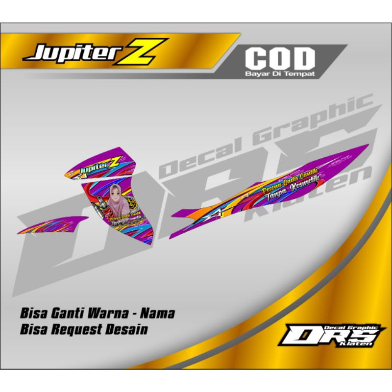 COD Striping variasi Yamaha Jupiter Z lama motif wanita berhijab