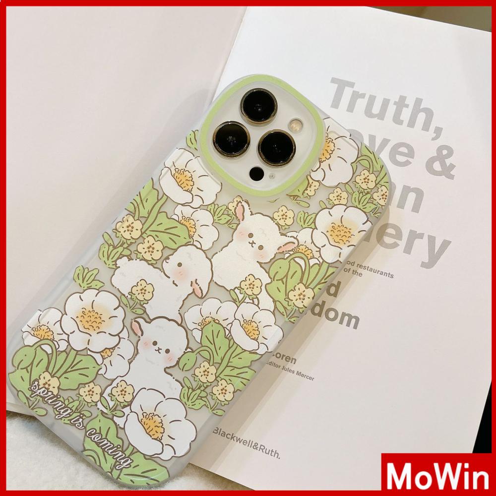 iPhone Case Silicone Soft Case Clear Case TPU Airbag Shockproof Full Coverage Protection Camera Lamb Flower For iPhone 13 Pro Max iPhone 12 Pro Max iPhone 11 iPhone 7 Plus