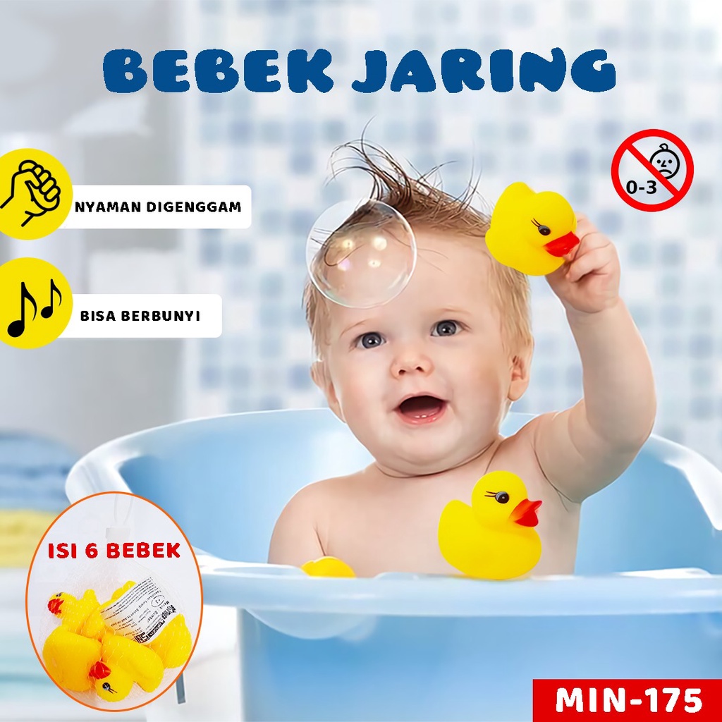 Mainan Anak Bebek Jaring Bebek Mandi Karet (Min-175)