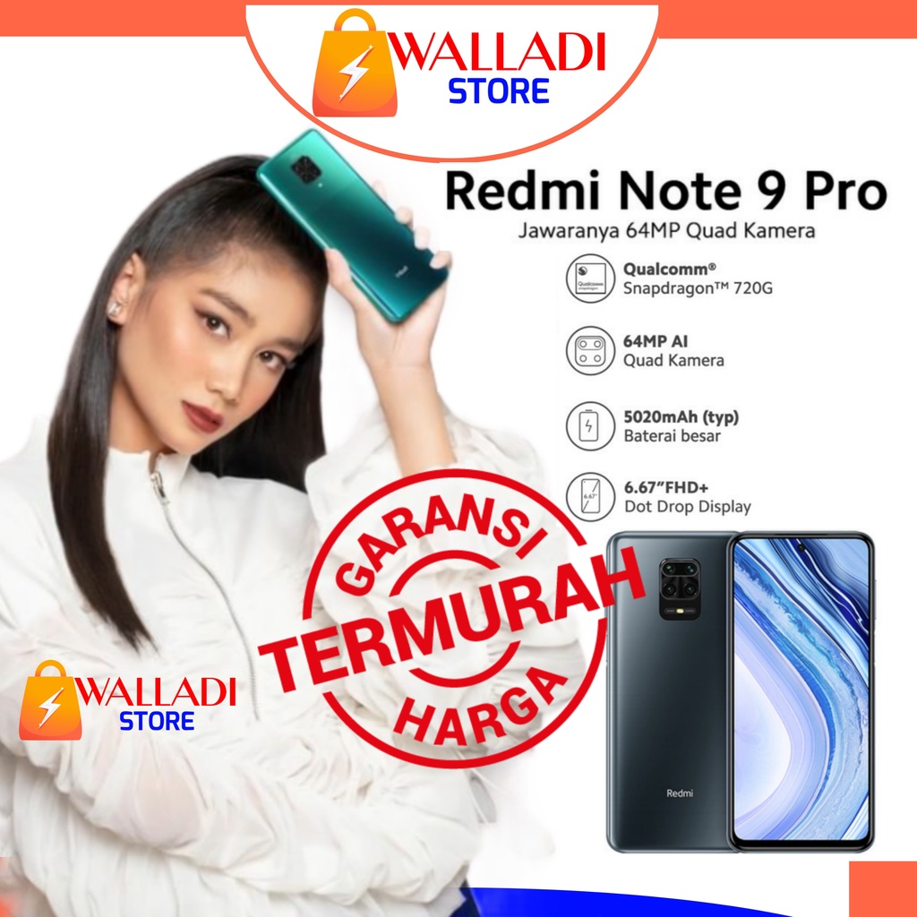 [GRATIS ONGKIR] Xiaomi Redmi Note 9 Pro 8/128 6/64 Fullset Second Original Seken Murah Bekas Mulus