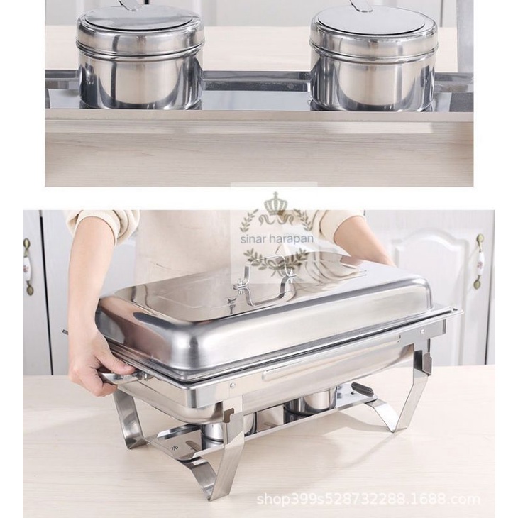Wadah Saji Prasmanan Stainless 11 Liter 1 Sekat