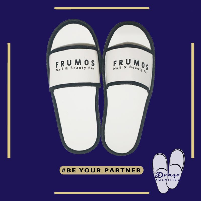 Sandal hotel 3mm 4 mm 4,5mm custom sablon logo tulisan murah spa sandal klinik souvenir