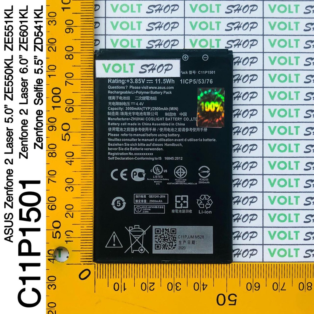C11P1501 Baterai Battery Asus ZENFONE 2 LASER 5.5" ZE550KL ZE551KL / LASER 6.0" ZE601KL ZE600KL / SE