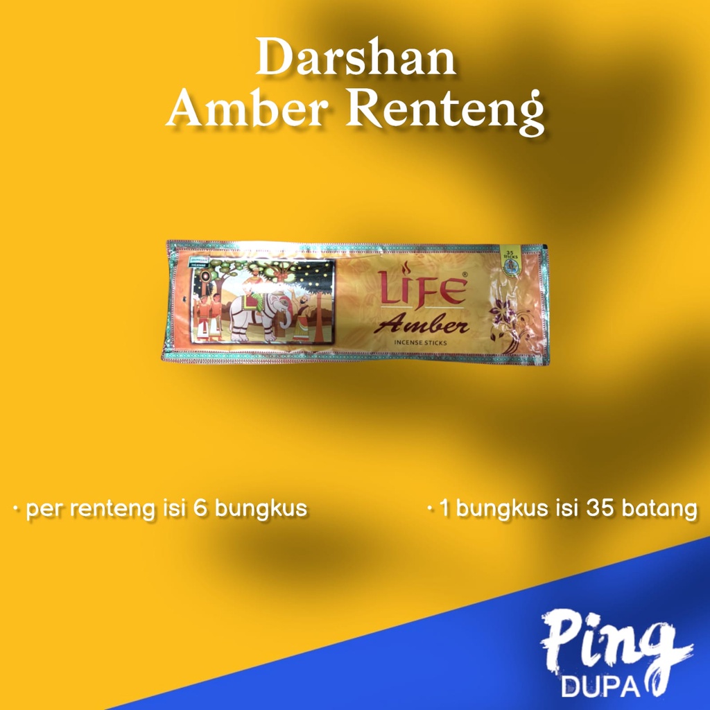 Per Renteng Dupa Amber Isi 6 Pack Hio By Darshan Life India