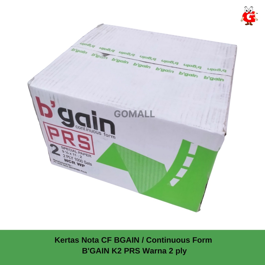 

Bgain Kertas Continuous Form / CF K2 W PRS - 2 Ply Rangkap - Pendek / Dibagi 2 ( 9,5 x 5.5 Inch )