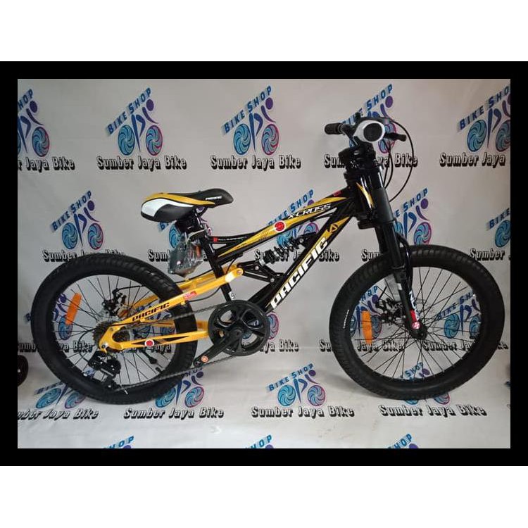 Promo Sepeda Mtb / Gunung 20 Inch Pacific Double Suspensi Doubel Cakram Best Seller