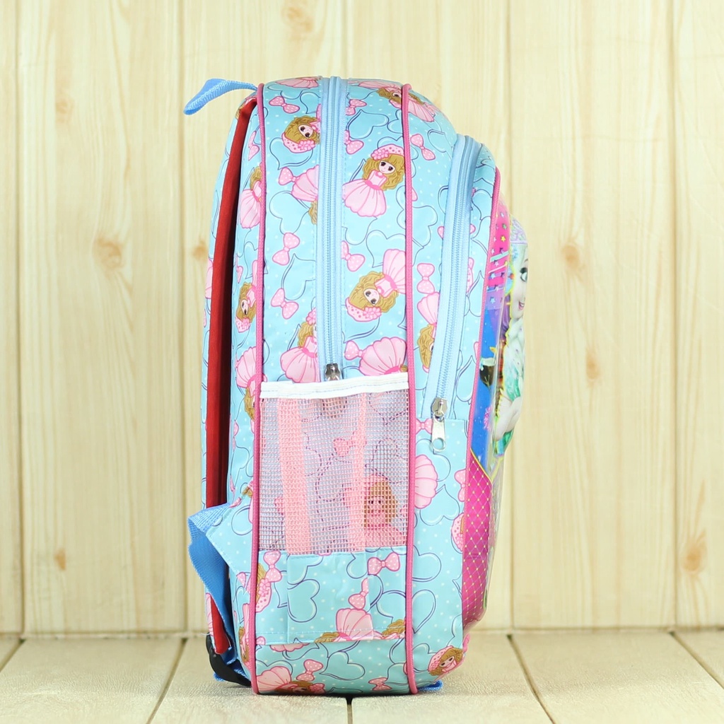 Tas Ransel Perempuan Anak Lampu Karakter Frozen Biru Murah 3D Tas Termurah Gendong Perempuan Sd Tk