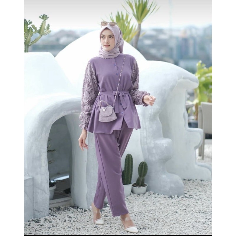 AMELIA ONE SET DAILY SETELAN WANITA MOSCRPE MIX BRUKAT - SETELAN WANITA-1
