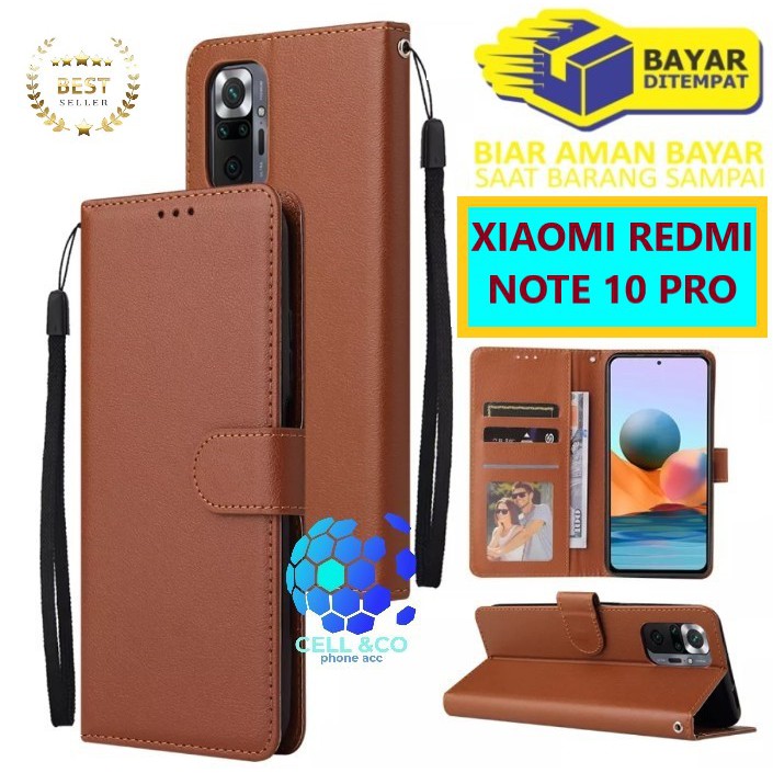 Flip cover XIAOMI REDMI NOTE 10 PRO Flip case buka tutup kesing hp casing flip case leather wallet