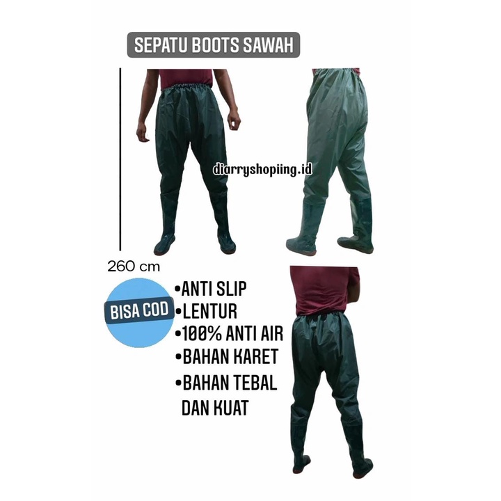 SEPATU PETANI SEPATU BOOT CELANA PANJANG TINGGI (110cm) SEPATU SAWAH BOT SAWAH MANCING SAFETY ANTI K