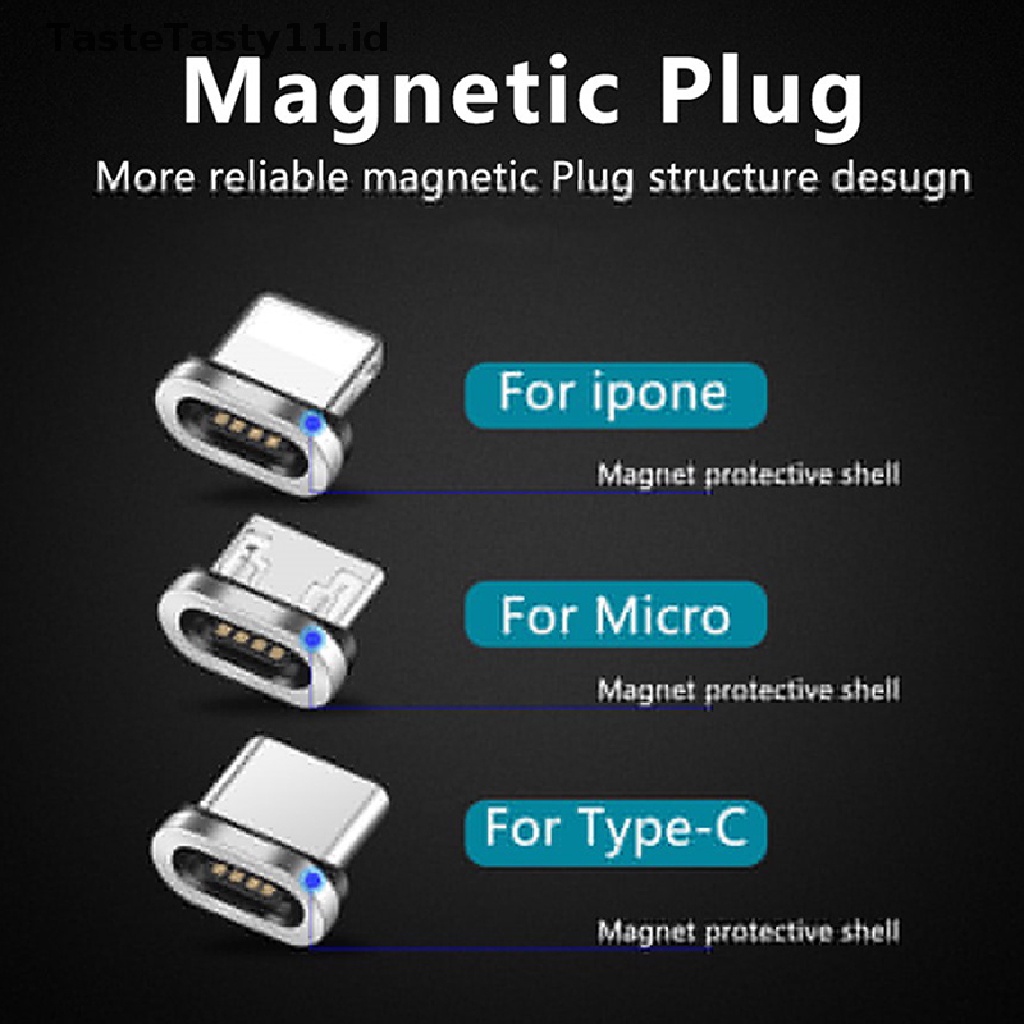 (TasteTasty) Adaptor Konektor Kabel Charger Magnetik Universal