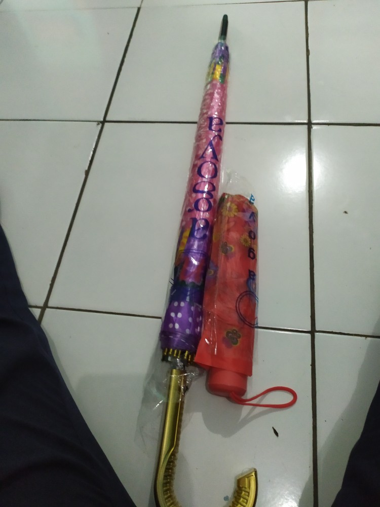 Payung Tongkat Saten Payung Dewasa Payung 16 Jari