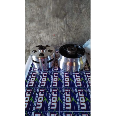 Tromol depan belakang Yamaha Vixion old Orisinil Bubut PNP Vixion old Scorpio Byson