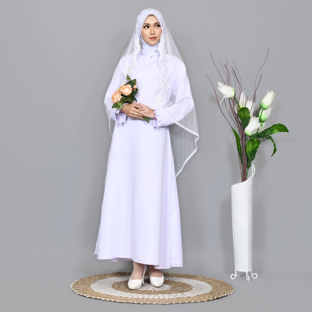 Slayer pengantin BORDIR NEW veil payet Mutiara veil sunting pelaminan wedding aksesoris fashion muslimah Hijab manten kerudung berkualtis