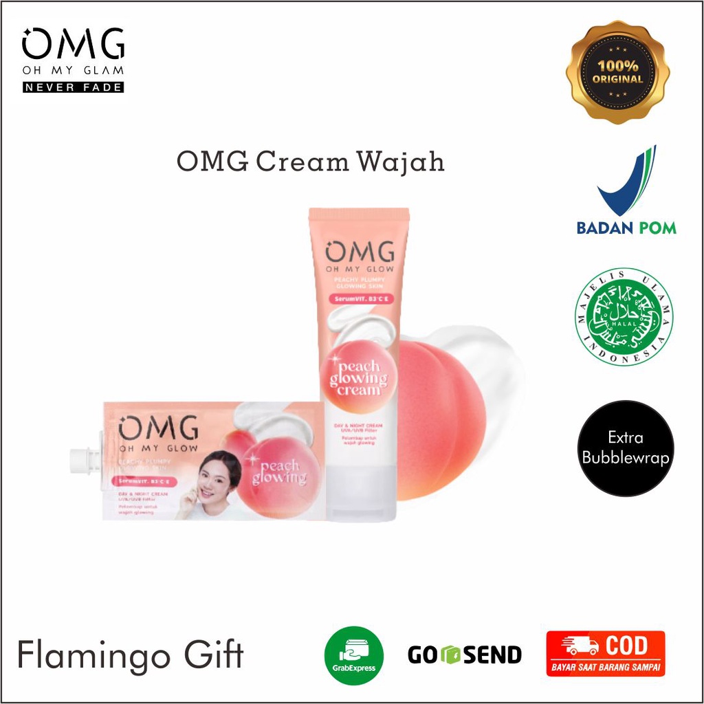 BPOM OMG Oh My Glow Peach Glowing Cream 25 g &amp; 7,5 g