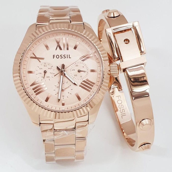 JAM TANGAN WANITA MERK FOSSIL TYPE AM-4569 ORI BM BATERAI