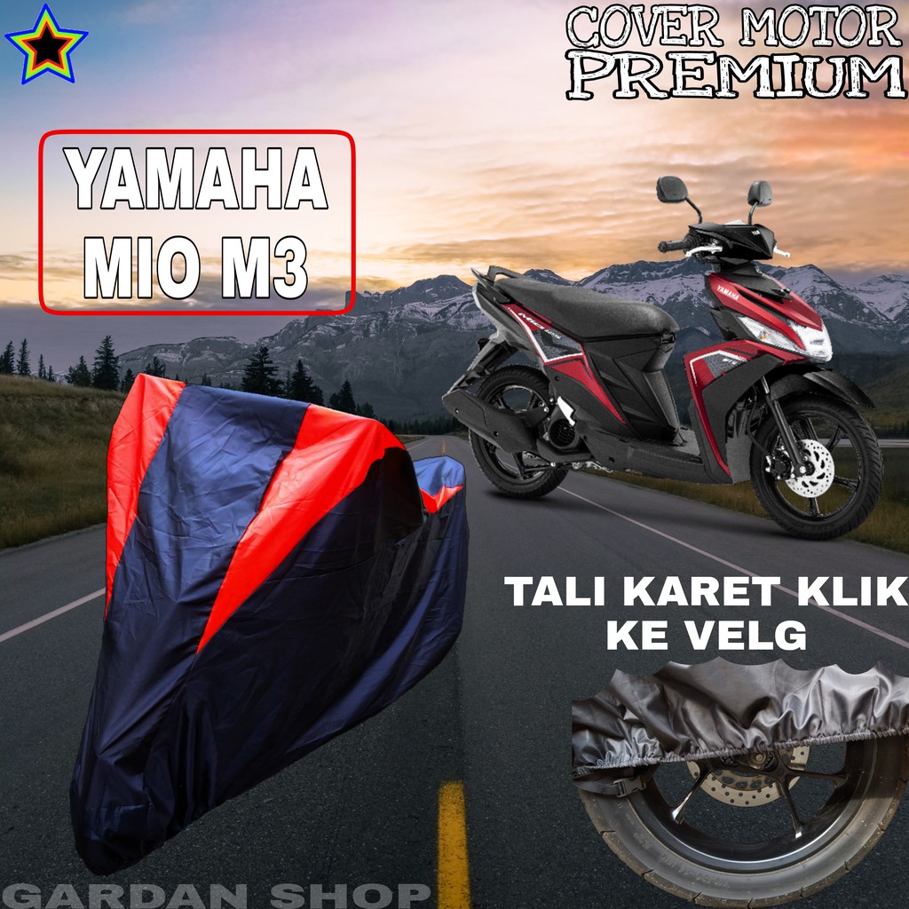 Sarung Motor YAMAHA MIO M3 Hitam MERAH Body Cover Penutup Pelindung Motor Yamaha Mio PREMIUM