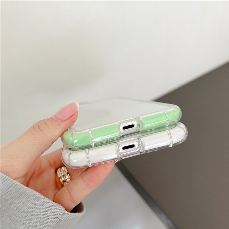 Soft Case Silikon Transparan Luminous Untuk iPhone 13 12 11 Pro X XS Max XR