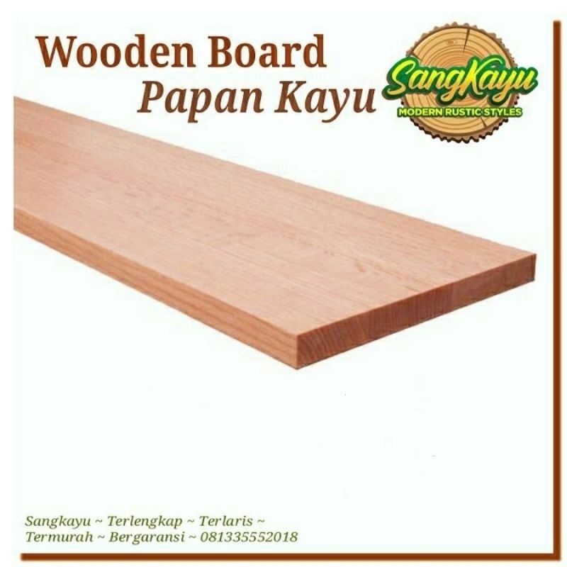 Papan kayu 160x40x1,5 cm papan kayu wooden board bahan daun meja kayu