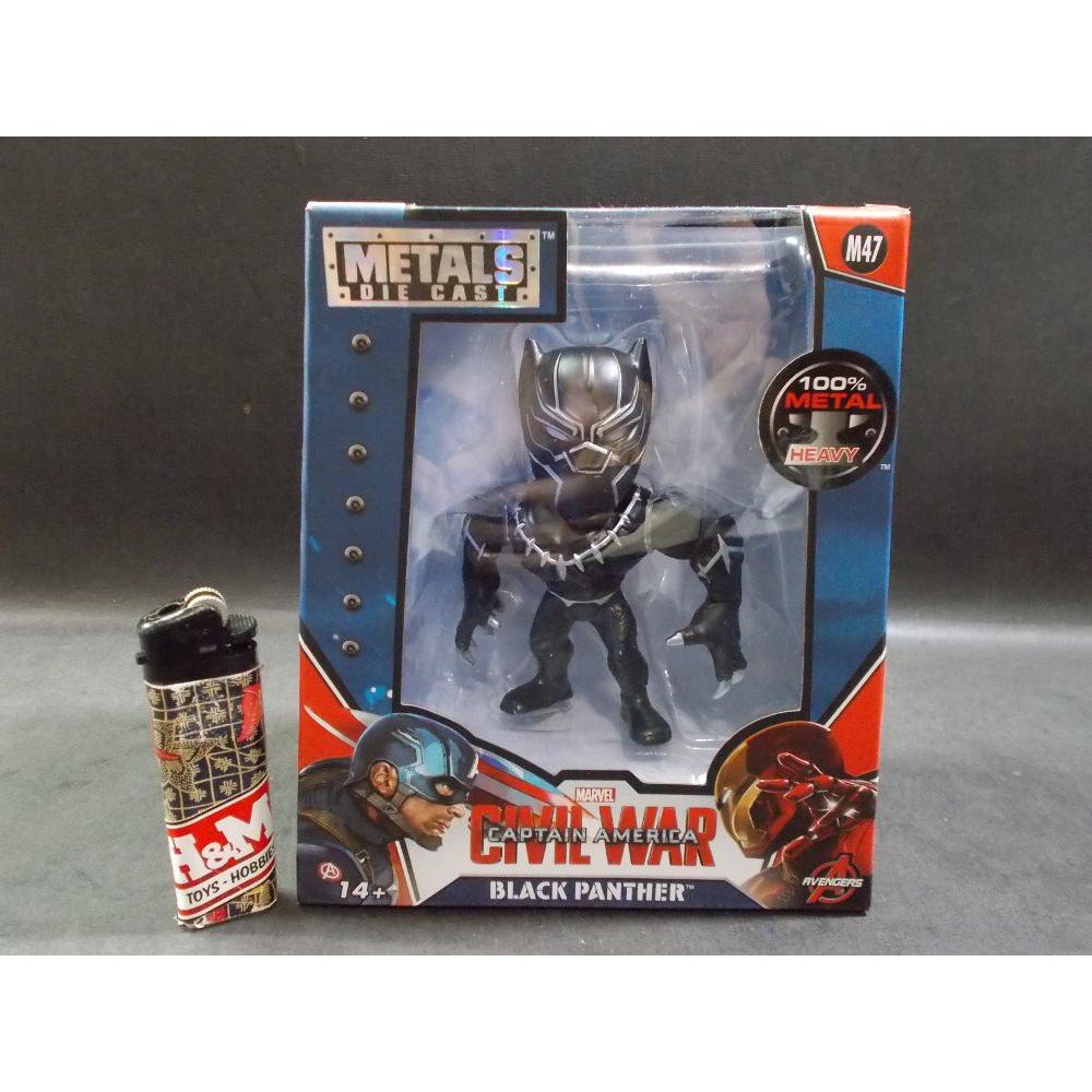 JADA METAL DIECAST FIGURE 4" BLACK PANTHER CIVIL WAR Terlaris