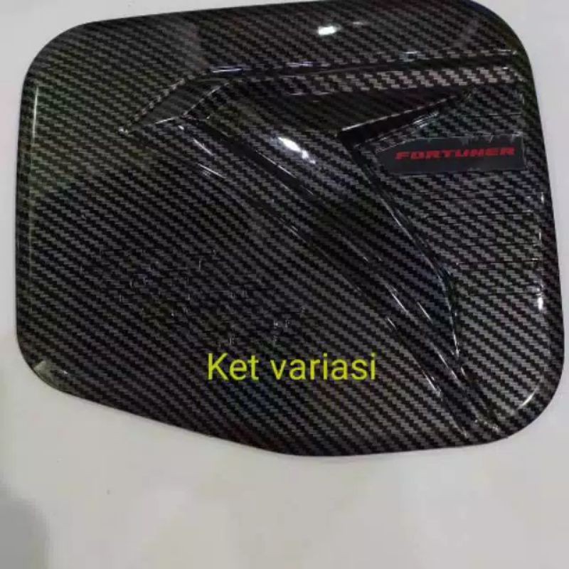 Tank cover/ tutup tangki bensin grand new old Fortuner Hitam &amp; Carbon