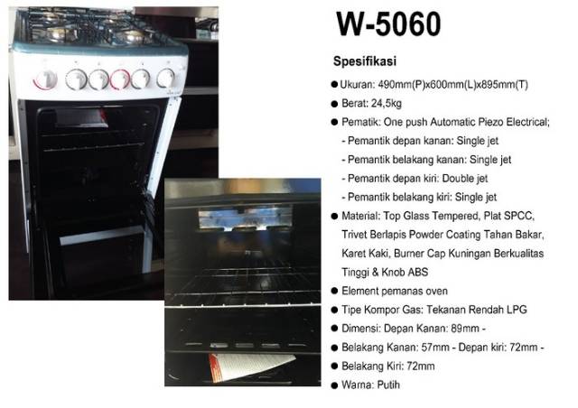 Kompor WINN GAS 5060A 4 Tungku + Oven