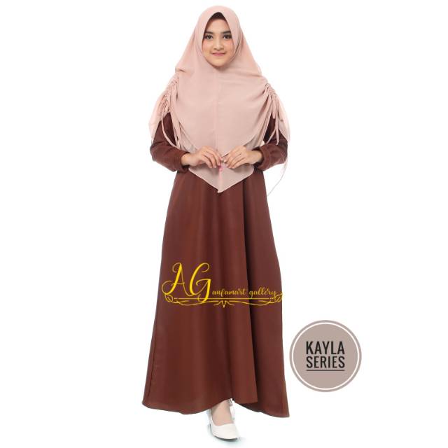 Gamis Coklat Polos Sale Dress Harian Busui Katun Toyobo Dinas Pns Coklat terbaru Remaja Terkini Gami
