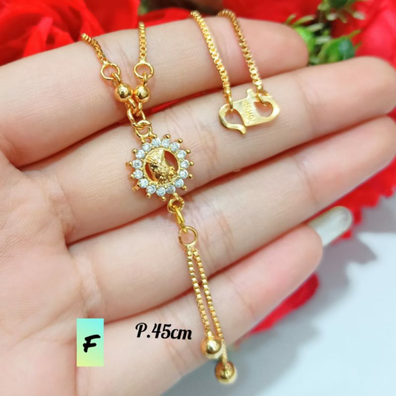 New! Kalung Dewasa Koye Jurai Permata Termanis Motif Terkini Modis Lapis Emas 18 Anti Karat