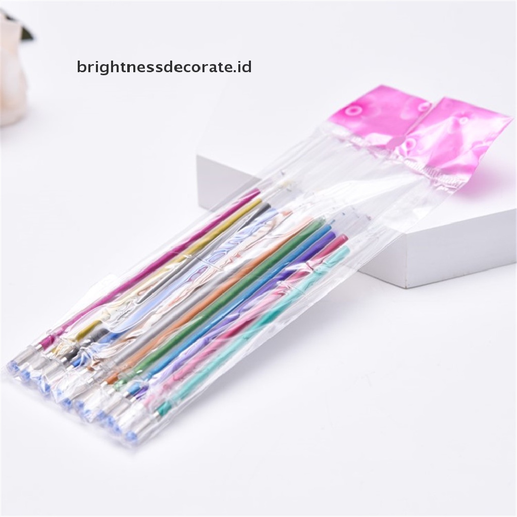 48pcs / Set Pena Tinta Gel Isi Ulang Warna-Warni Neon