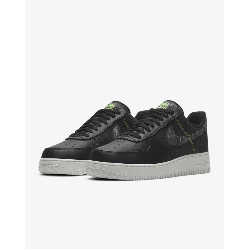 Nike Air Force 1 ‘07 LV8 Black Electric Green 100% Authentic
