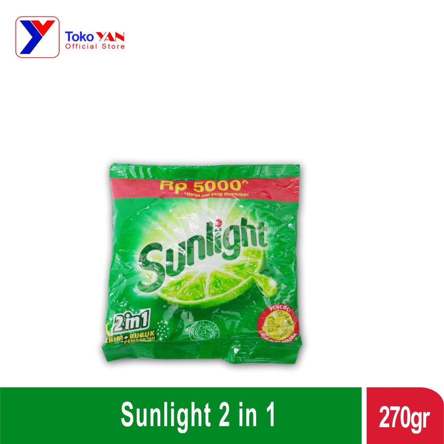 Sunlight Cream 2 in 1-Sunlight Krim + Bubuk Pencuci Alat Masak 270gr