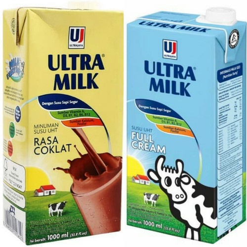 

Susu ultra UHT full cream putih plain/chocolate/coklat/ 1000ml / 1lt / 1 liter