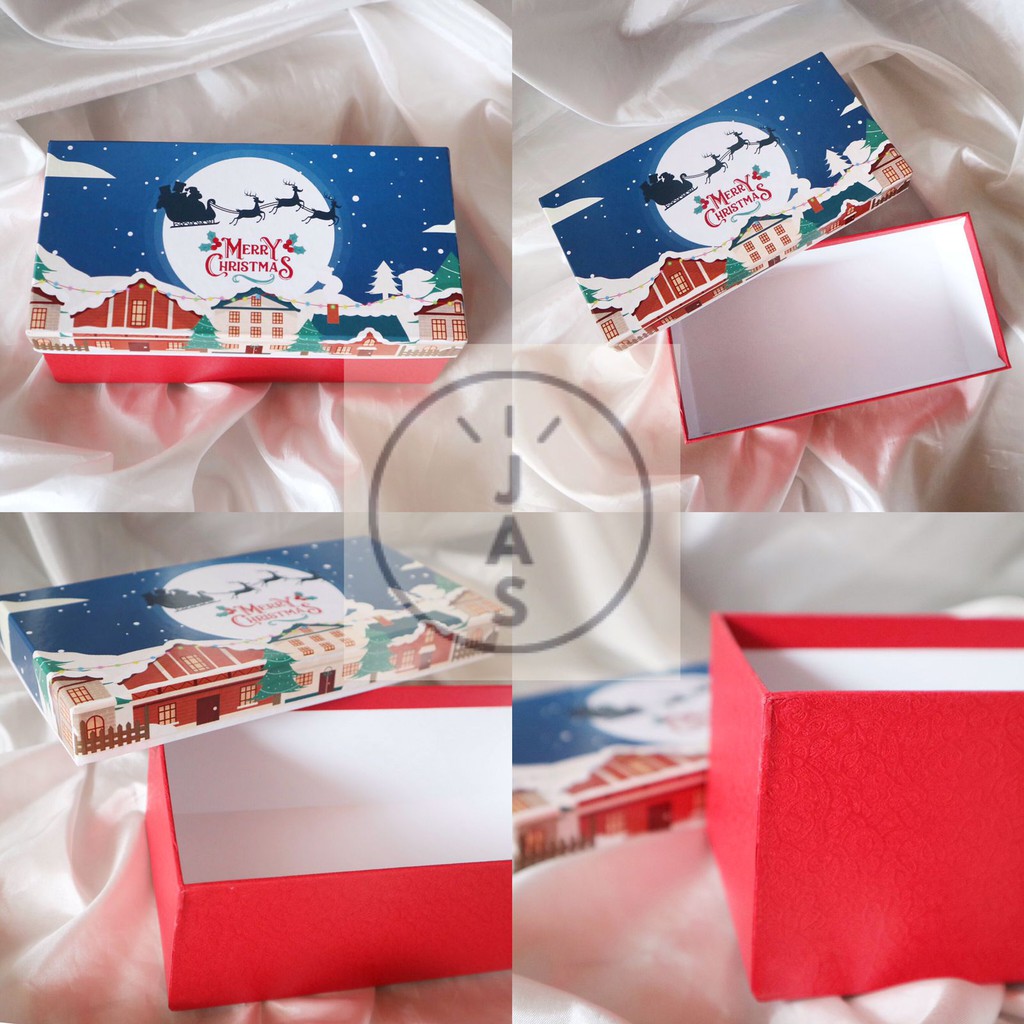 

kotak kue 22x11x6,5 hard box / hand made / box kue edisi natal