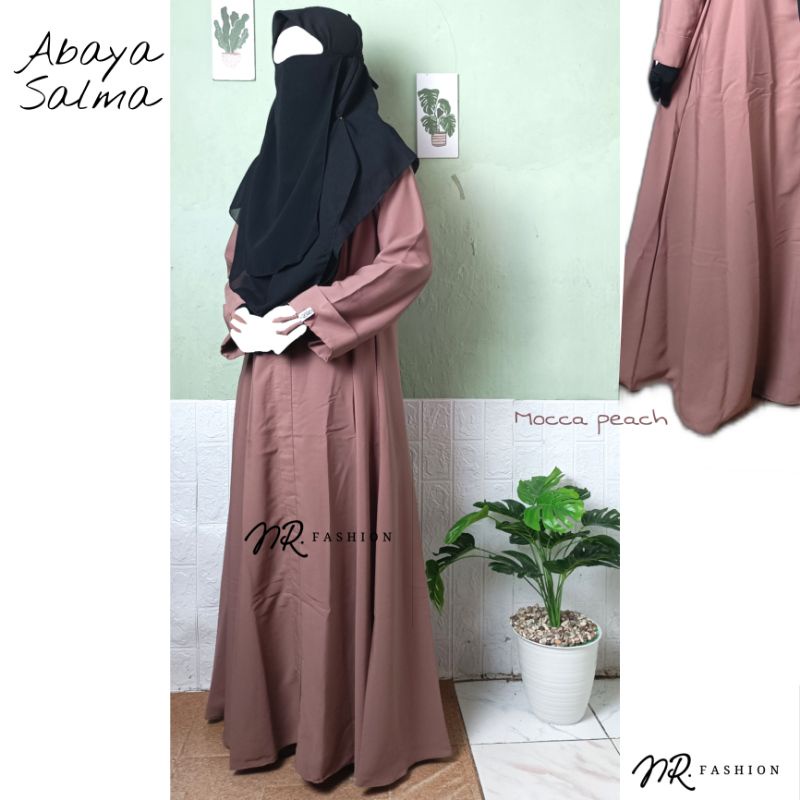 Abaya Salma Gamis Syari Muslimah Original Woolpeach Luxury Dress Exclusive-7