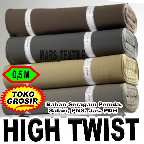 TOKO GROSIR - Kain Bahan Seragam Kantor PNS SAFARI JAS SECURITY PDH HIGH TWIST 0,5 Meteran