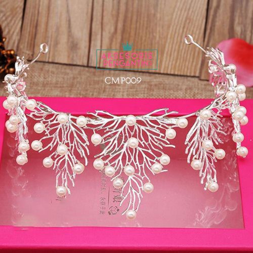 [SIAP KIRIM] TIARA PENGANTIN MAHKOTA BRIDAL CROWN WEDDING AKSESORIS RAMBUT CMP009