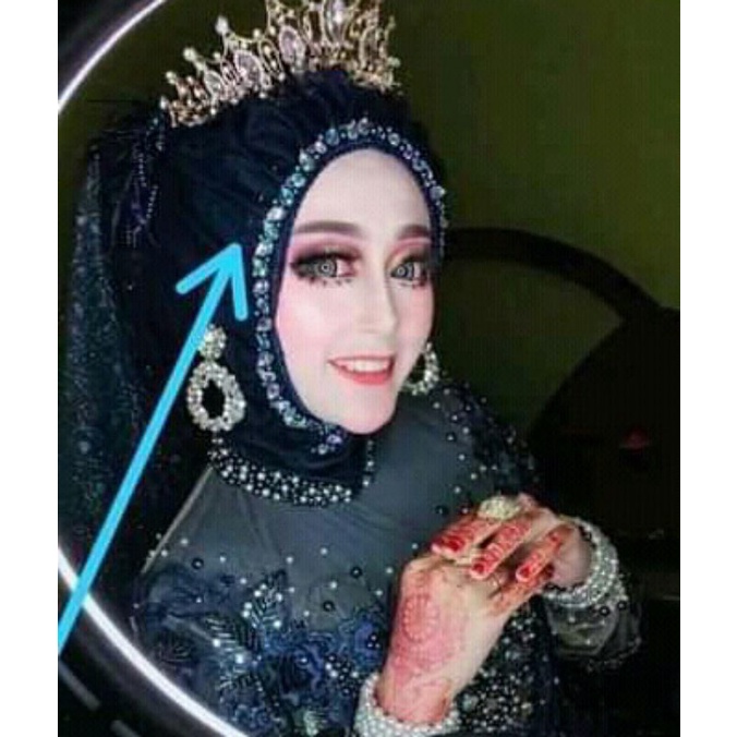 Hijab Pengantin / Slayer Pengantin / Kerudung pengantin / Kerudung Kerut Berbi Frozen