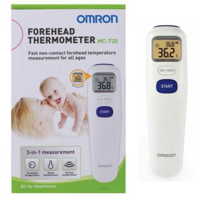 Termometer Digital Omron MC-720 MC 720 MC720 Thermometer Dahi Infra Merah Murah