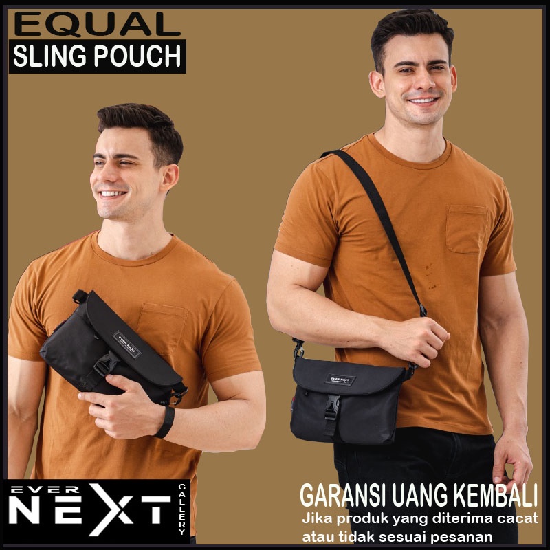 Sling bag pria kualitas premium clutch hand bag tas selempang slempang original cowok waistbag pria Equal series