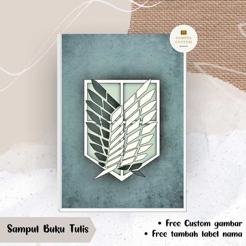 (HARGA PERLEMBAR MIN ORDER 5 LEMBAR) SAMPUL BUKU ANIME EDITION ATTACK ON TITAN