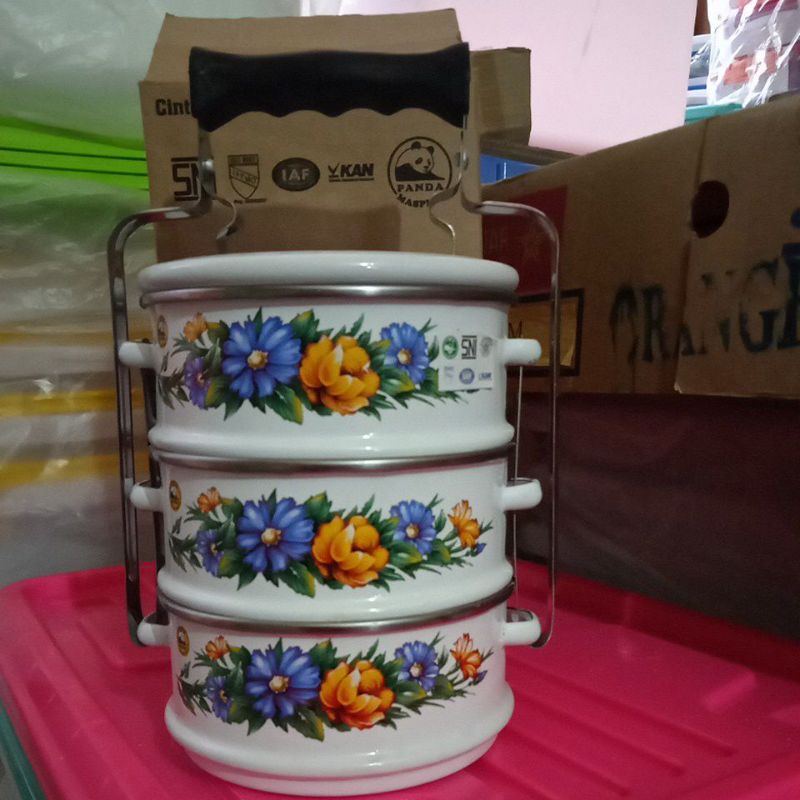 rantang enamel rantang susun 3 14 cm