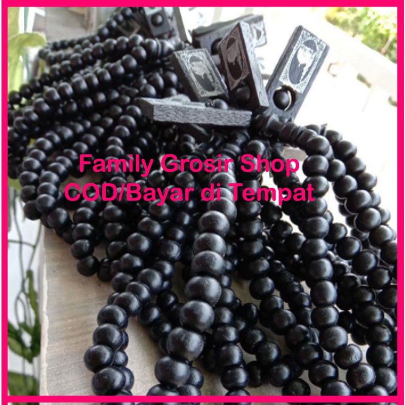 Tasbih Kayu isi 33/99 diameter 7-8mm Tasbih kayu isi 99 Tasbih Sholat