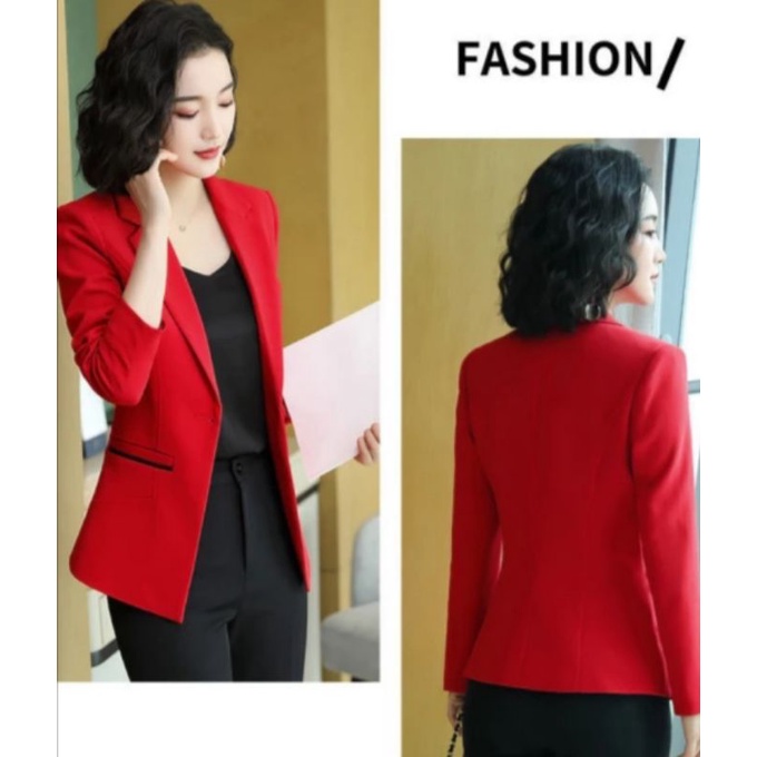 Jas Blazer wanita Semi Formal-Motif Saku Instinct Casual